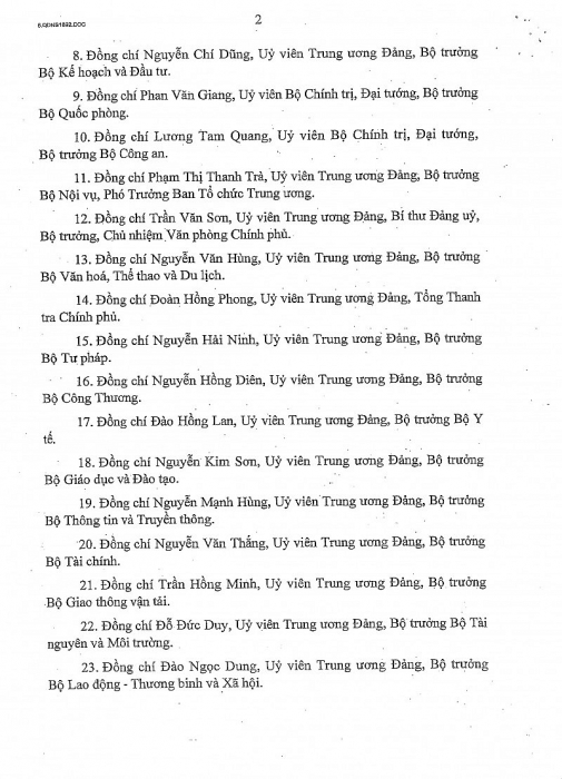 bo chinh tri chi dinh dc nguyen quoc viet bi thu du chu tich hdtv vicem tham gia bch dang bo chinh phu