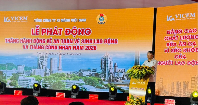 tong cong ty xi mang viet nam vicem to chuc le phat dong thang hanh dong ve an toan ve sinh lao dong va thang cong nhan nam 2026