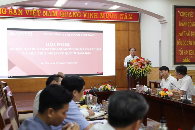 Tổng công ty Xi măng Việt Nam tổ chức Hội nghị sơ kết sản xuất kinh doanh 6 tháng đầu năm 2026 tong cong ty xi mang viet nam to chuc hoi nghi so ket san xuat kinh doanh 6 thang dau nam 2026