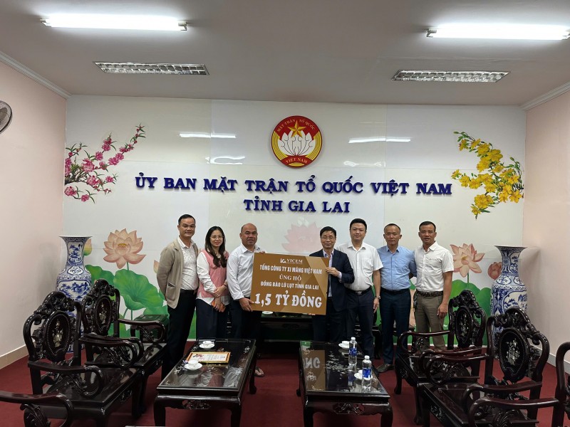 VICEM ủng hộ 6 tỷ đồng giúp các tỉnh Nam Trung Bộ và Tây Nguyên khắc phục hậu quả mưa lũ